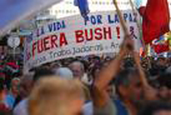 Uruguay repudia a Bush: Las marchas en la ciudad que fue invadida